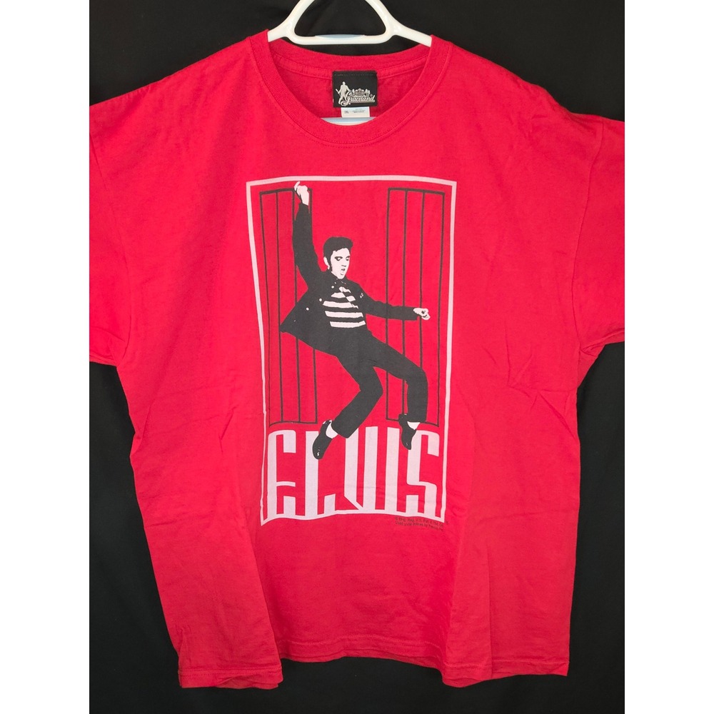 Graceland Elvis Presley Jailhouse Rock Red‎ Graphic T-Shirt 2XL Mens